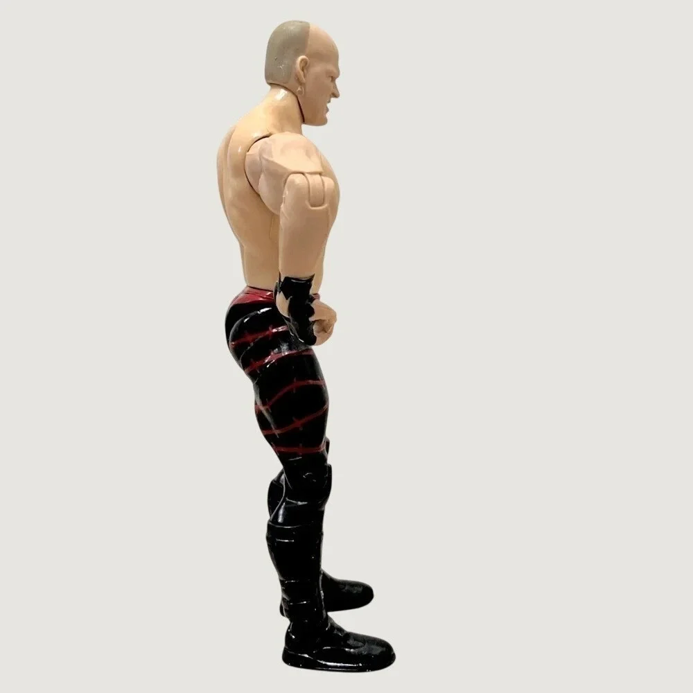 WWE Jakks Pacific Kane Unmasked Action Figure 2003 Bald Red Black Wrestling Toy
